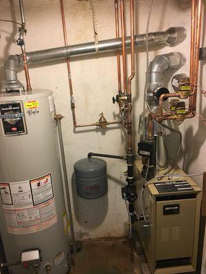 Weil McLain 3zone boiler with 50gallon water heater