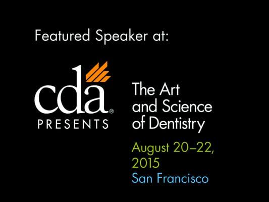 Dr. van Dyk is a well-known speaker for the American Dental Association. He will be lecturing at this year's CDA Convention in San Francisco