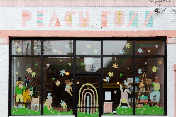 Storefront and playful mural