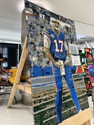 Lego Josh Allen mural