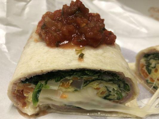 Omelette Wrap with Salsa (close up!!!)