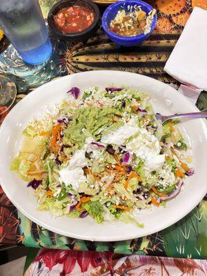 Chicken tostada. Very tasty