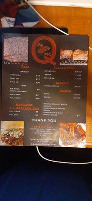 Nice menu