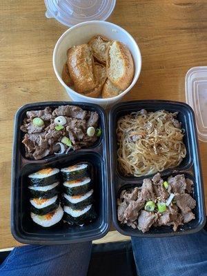 Bulgogi & Kimbap, Bulgogi & Japchae, Yubuchobap