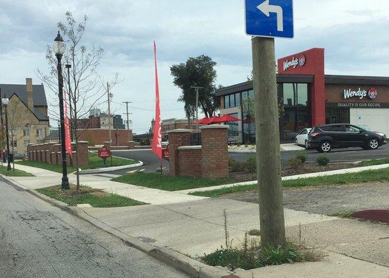 Newly built Wendy's across from Mercy Medical Center! Great location!