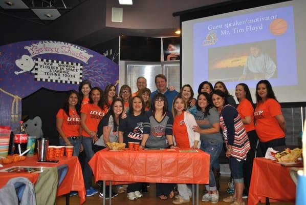 Coach Tim Floyd- UTEP Head Men's Basketball Coach came by to visit with us.