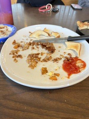 What was left of my chicken fried steak plate....it was sooo good!