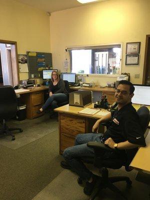 Our estimators here at Certified Collision Center Modesto, Jessica and Daniel.