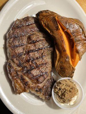 Ribeye Steak with Sweet potato