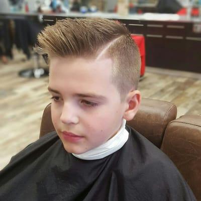 Kids cut with hard part, Done by Anthony.