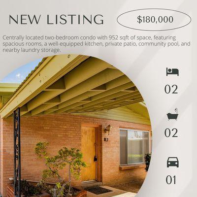 Charming 2-bed, 2-bath condo at 969 N Jones Boulevard Unit #9, in the heart of central Tucson!