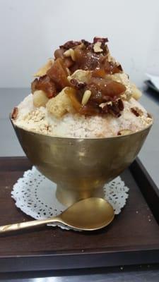 The sweet cinnamon shaved ice!