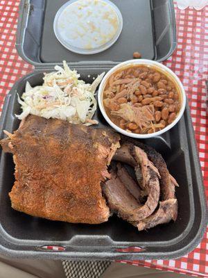 Ribs and brisket