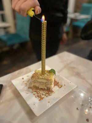 Birthday tiramisu