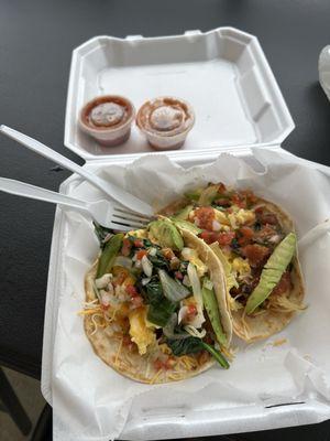 Triceratops breakfast tacos