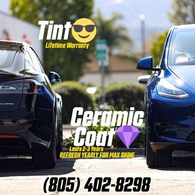 Tesla TInt and Ceramic Coat