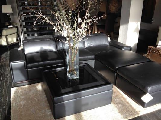 Moroni Sectional Leather with Coffee Table