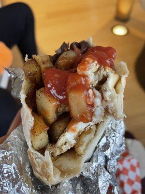 Veggie breakfast burrito