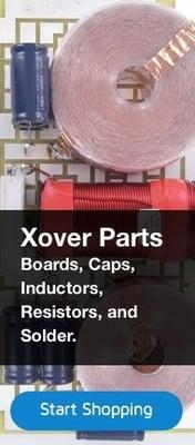 Crossover design and parts: resistors, inductors, and capacitors.