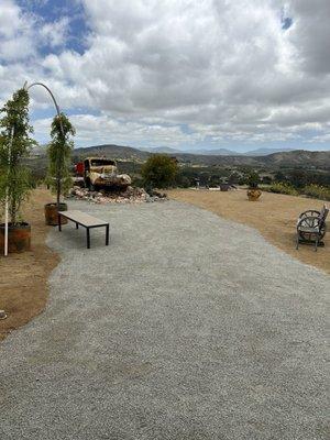 Back yard decompose granite