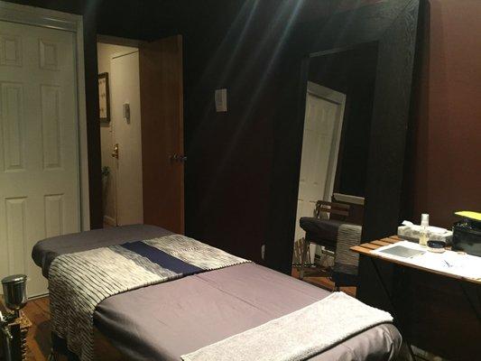 Clean Comfortable Calm Private Treatment Room at Elm Boutique Spa