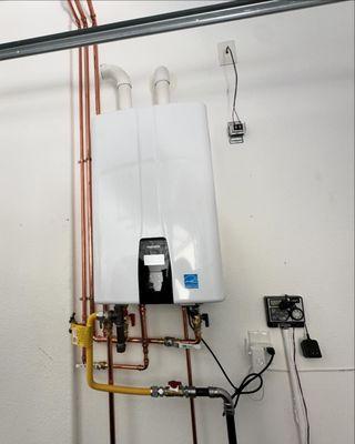 Tankless water heater installation