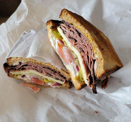 Roast Beef on Toasted Wheat