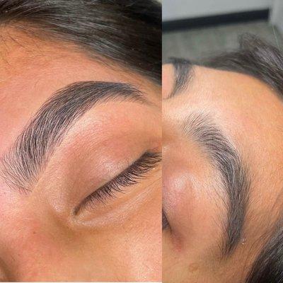 Eyebrows threading