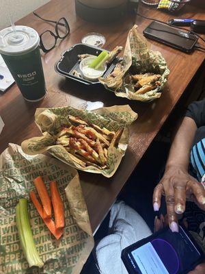 Garlic Parm and regular fries!