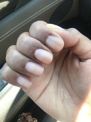 Made a yelp account just to post this- left with my nails a bloody mess after my cuticles were aggressively sliced off. DO NOT GO HERE!!