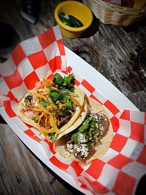 Steak & Mushroom Taco with Fresh Jalapeños on Request