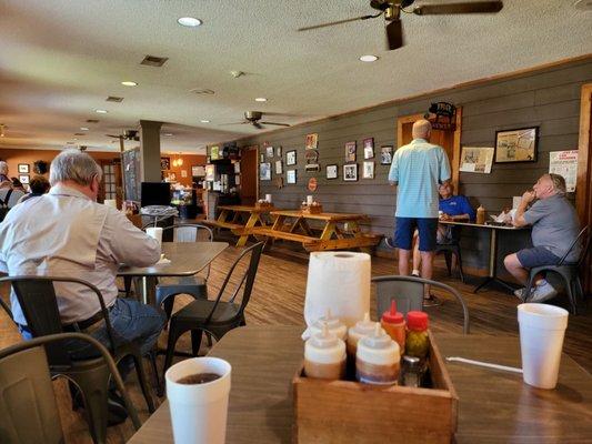 Interior of restaurant.