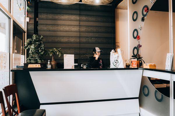 Modern Fusion Restaurant Reception Desk