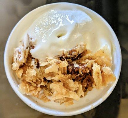 Greek Frozen Yogurt (with Baklava in it)- Yum!!