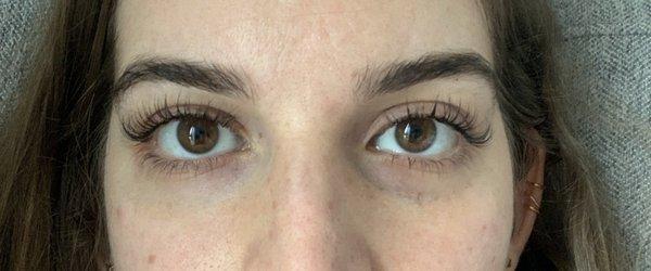 Eyelash lift and tint