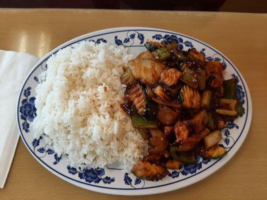 Szechuan Chicken with Steamed Rice