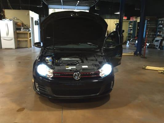 VW GTI HiD installation at STARs HID auto