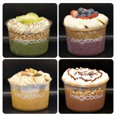 Acai bowls from Magic Bowl, located at 1515 Hancock st, Quincy, Ma