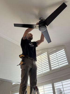 Ceiling fan install