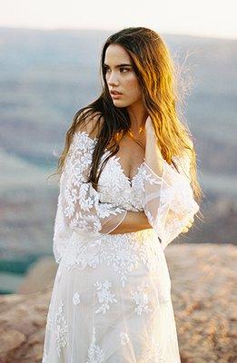 Exclusive to us Wilderly collection featuring romantic boho gowns all under $1200