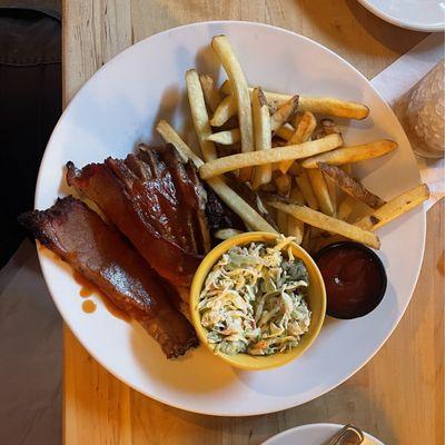 Lean brisket, Cole Slaw and French Fries