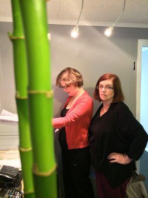 Bamboo in office - front desk