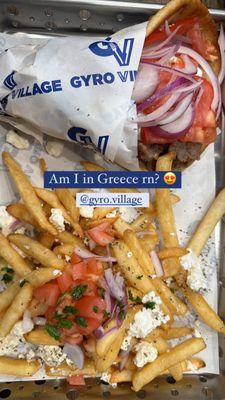 Lamb gyro & Greek fries!!