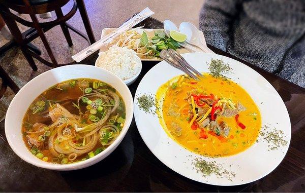 Flank Pho & Beef Thai Red Curry!