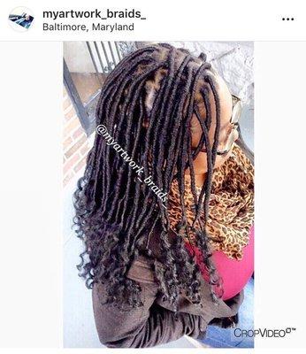 Mid back faux locs #faux #locs