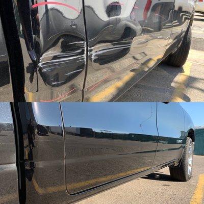 RAM 1500 rear door and cab corner repair