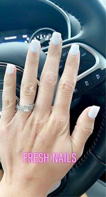 SNS White Nails