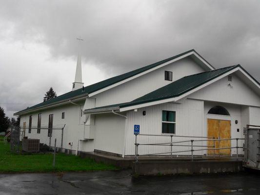 Buckly church before siding renovation.