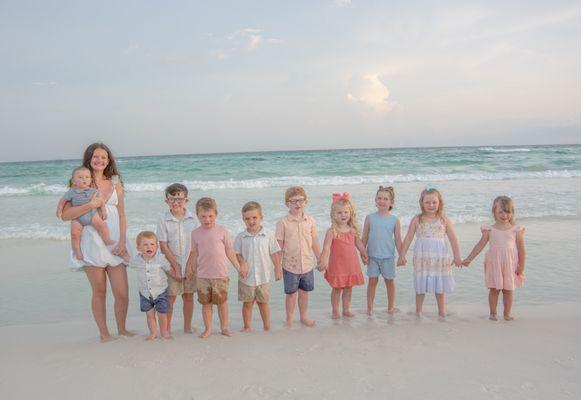 11 kids (10 under 6) at Miramar Beach