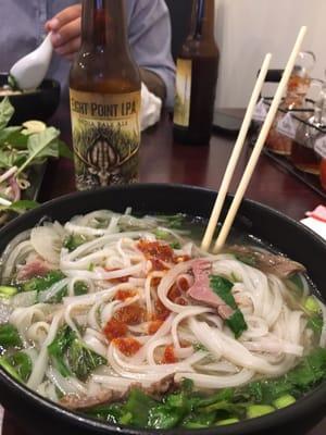 Small brisket and rate beef Pho